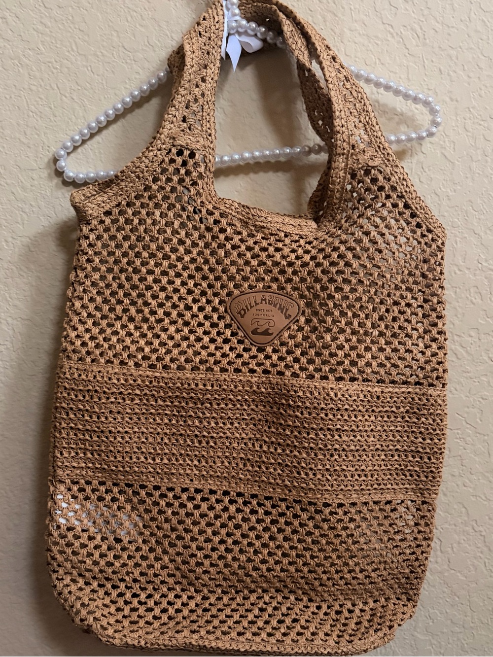 Billabong Crochet Market Tote in Tan